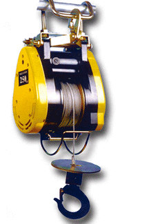 亮黃色電動葫蘆展示圖